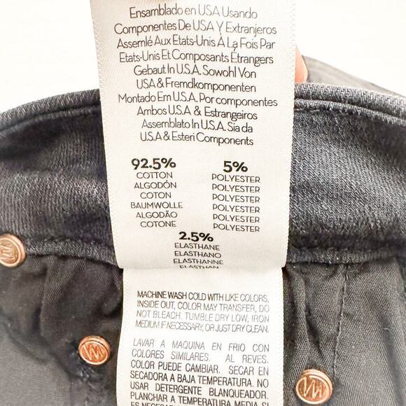 Mother The Looker Ankle Fray Burning Out Lanterns Charcoal Denim Jeans Size 25 - Picture 8 of 10